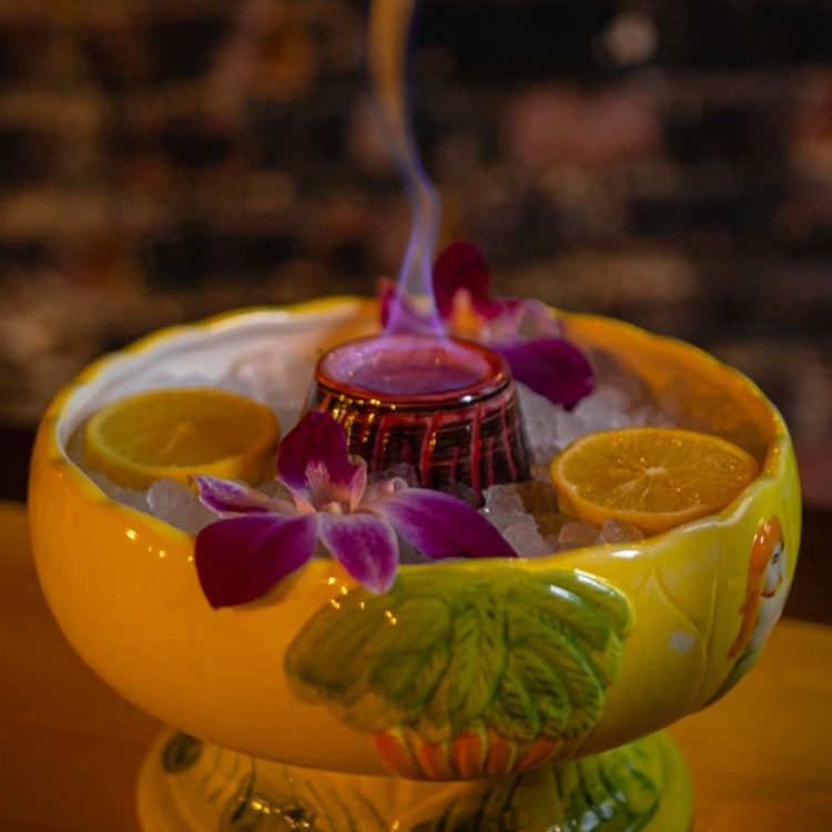 SCORPION'S TAIL: RUM, COGNAC, BANANA, CINNAMON, PINEAPPLE, LIME Cellar 335 Jersey City NJ