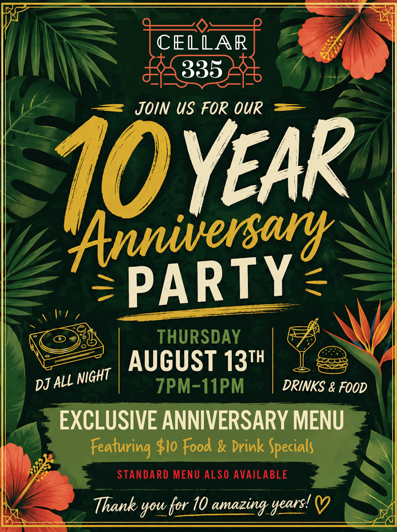 Cellar 335 Celebrates 10 incredible years in Jersey City